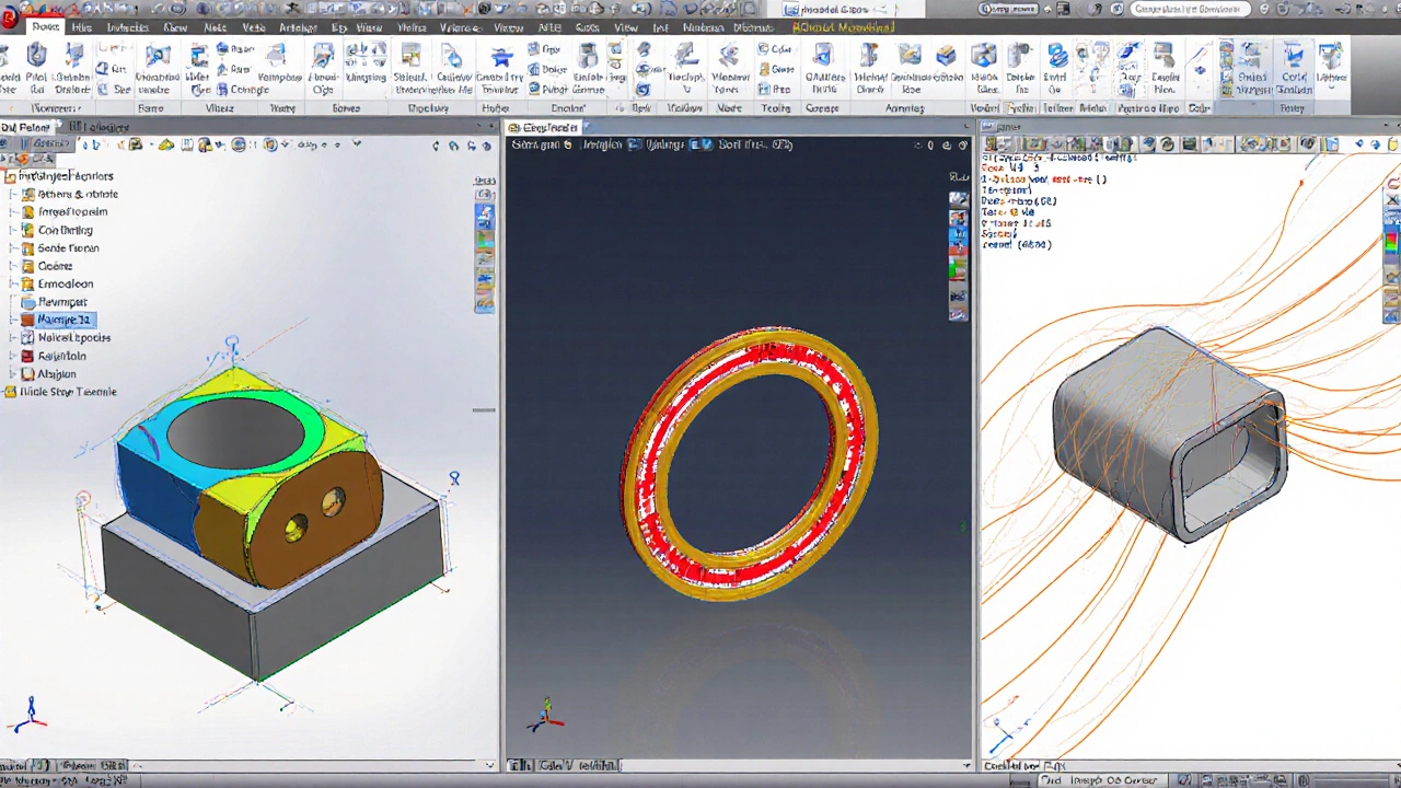 Три части: CAD‑модель, CAE‑нагрузка, CAM‑траектория инструмента.