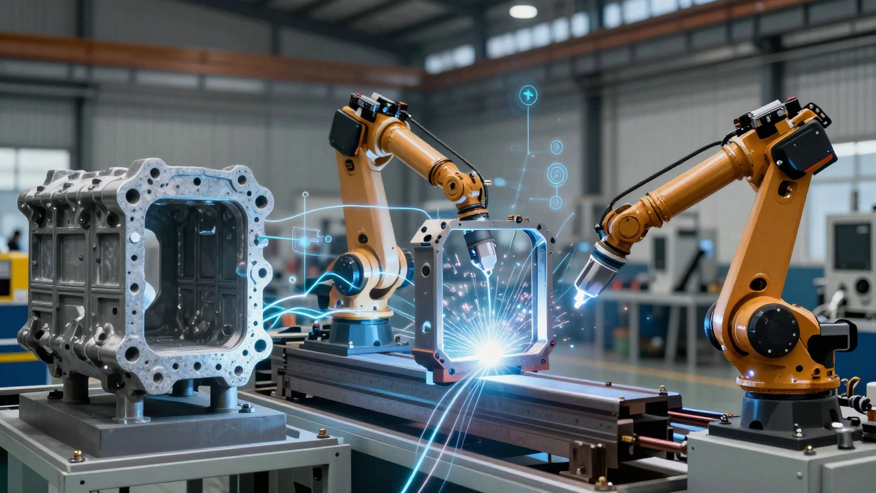 Интегрированный производственный процесс: литье, сварка и автоматизированная сборка на одном заводе.