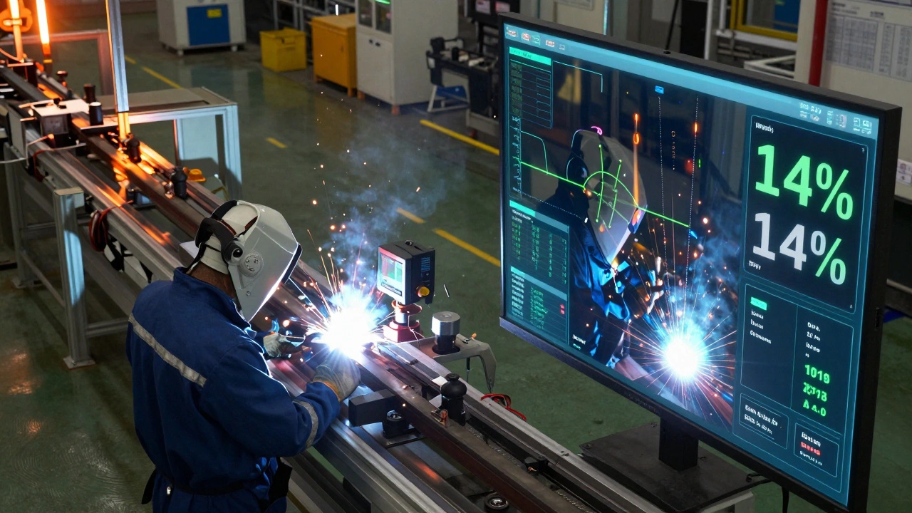 Цифровой двойник сварочной линии показывает оптимальные параметры, снижающие расход энергии на 14%.