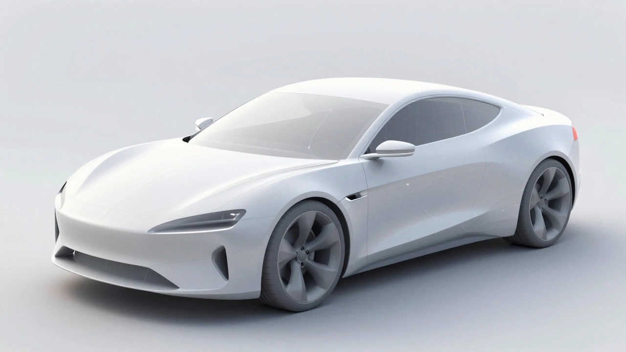 Цифровая модель кузова автомобиля с сеткой поверхностей NURBS