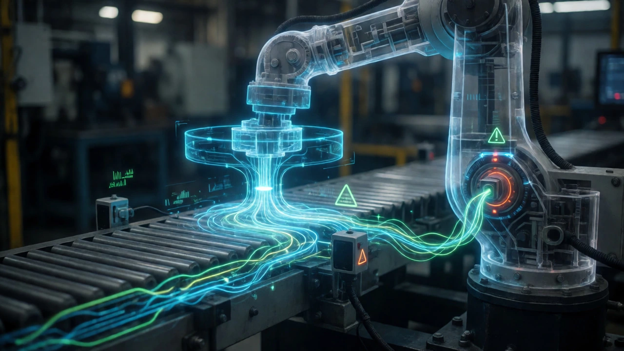 Визуализация цифрового двойника и потоков данных IIoT на заводе